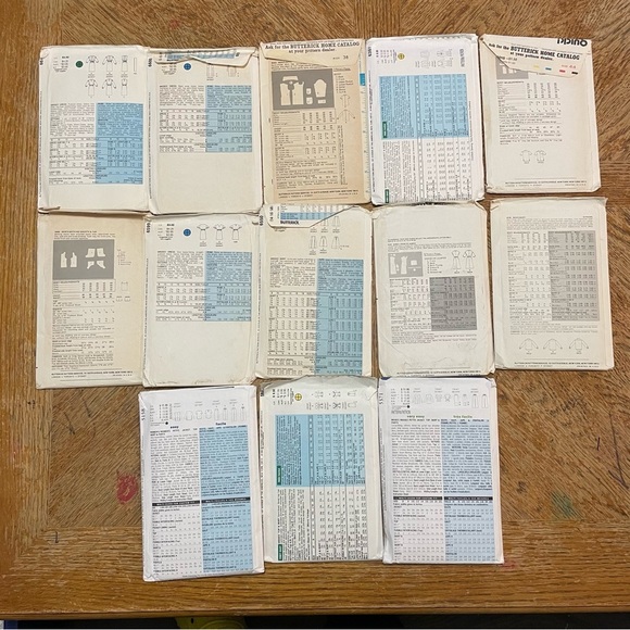 Lot Of 13 Butterick Vintage Sewing Patterns Womens And Mens Clothing. - Picture 6 of 6